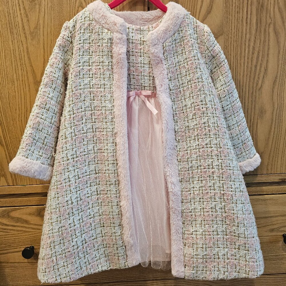Blueberi Boulevard girls dress and matching coat